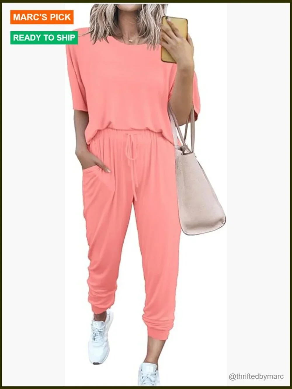 Women's Two Piece Lounge Set Jogger Pants Matching Outfits Size XL